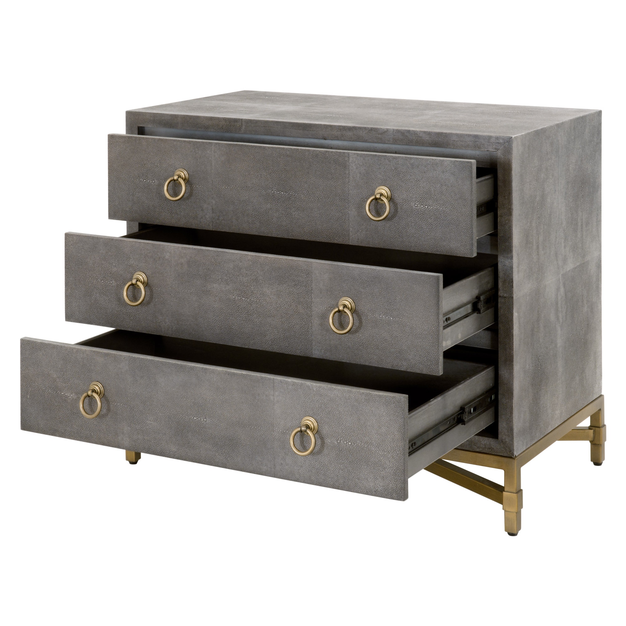 Strand Shagreen 3 Drawer Nightstand